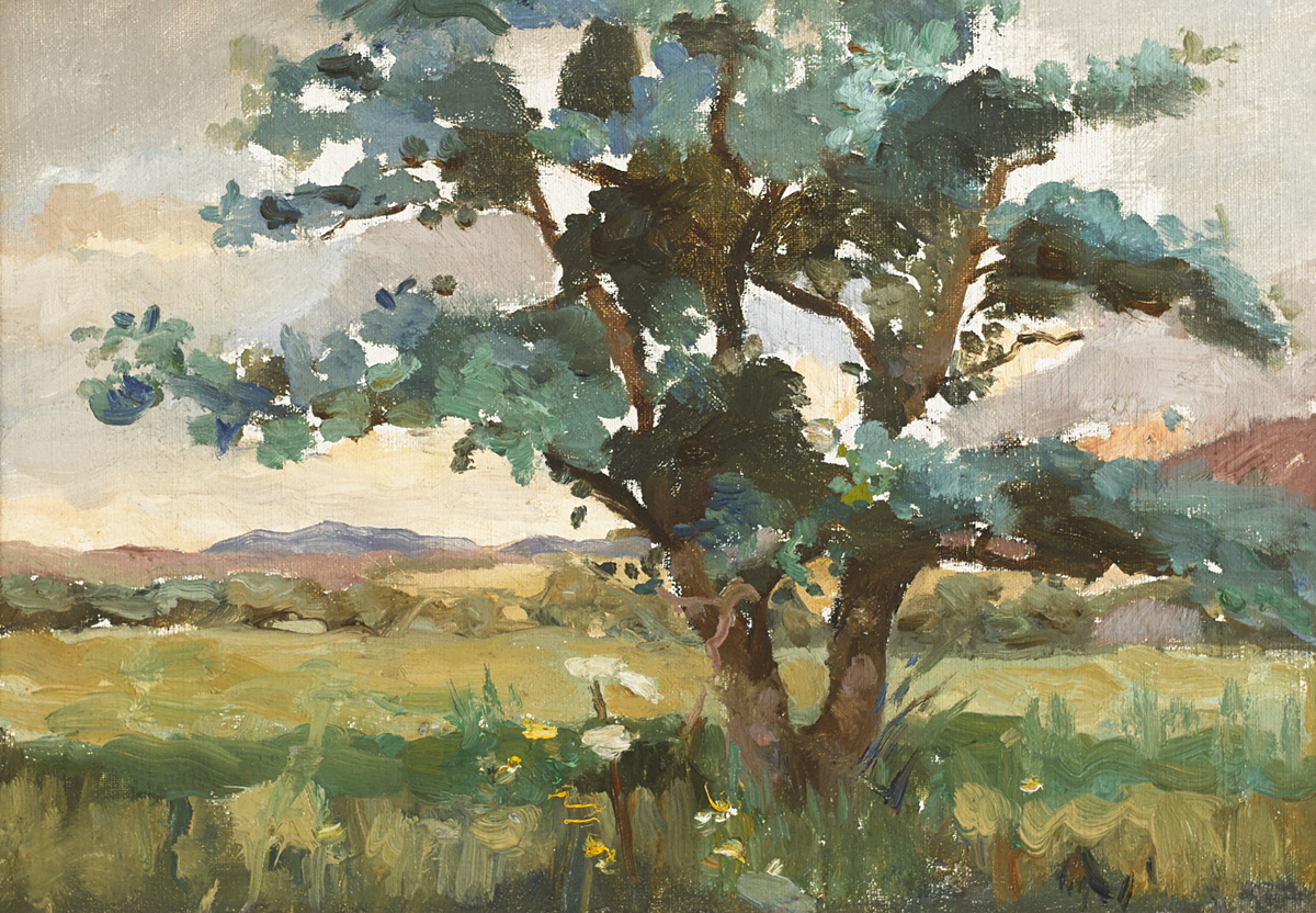 TREE IN A LANDSCAPE by Nathaniel Hone RHA (1831-1917) at Whyte's Auctions