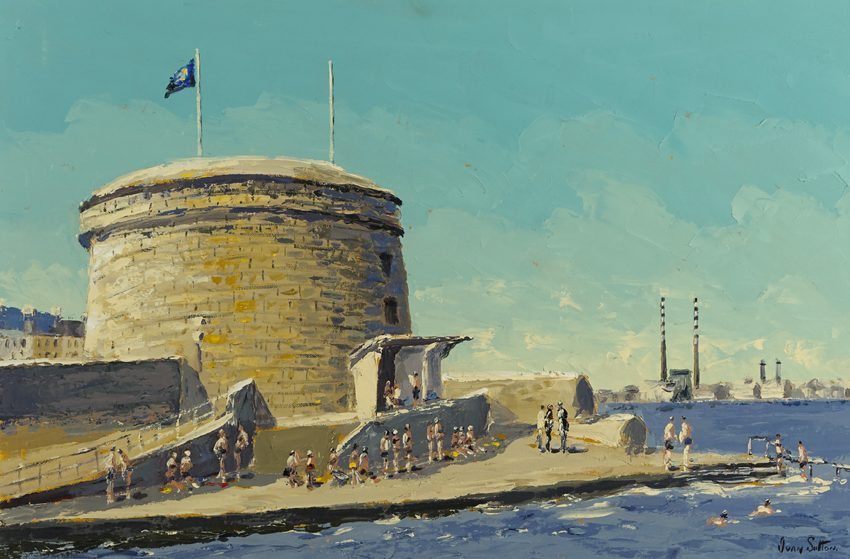 MARTELLO TOWER, SEAPOINT, COUNTY DUBLIN by Ivan Sutton (b.1944) at Whyte's Auctions