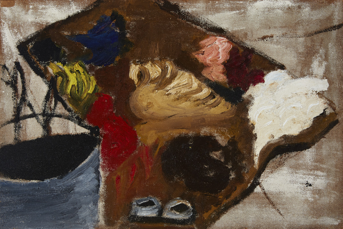THE ARTIST'S PALETTE by Christy Brown sold for �750 at Whyte's Auctions