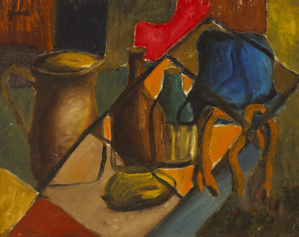 STILL LIFE WITH JUG AND BOTTLES by Christy Brown (1932-1981) at Whyte's Auctions