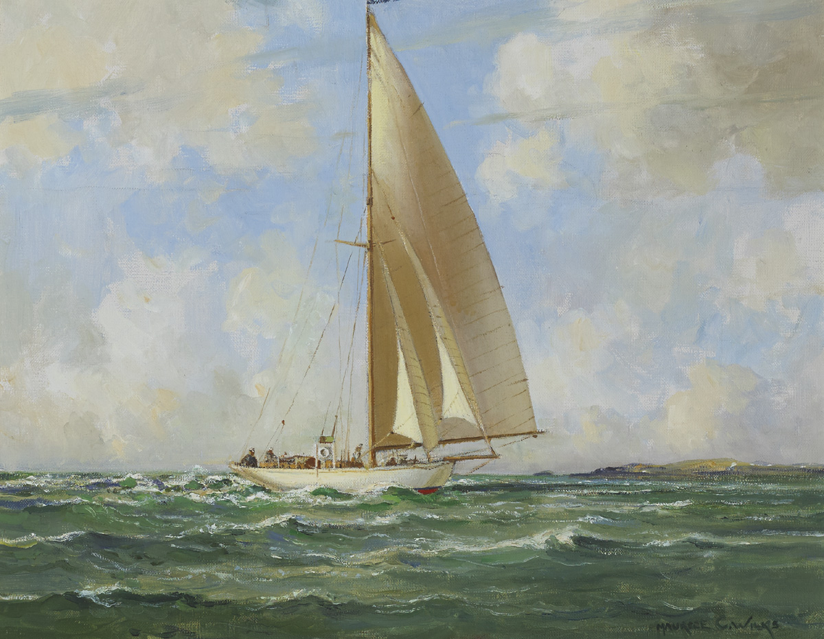 SAILING OFF THE IRISH COAST by Maurice Canning Wilks RUA ARHA (1910-1984) at Whyte's Auctions