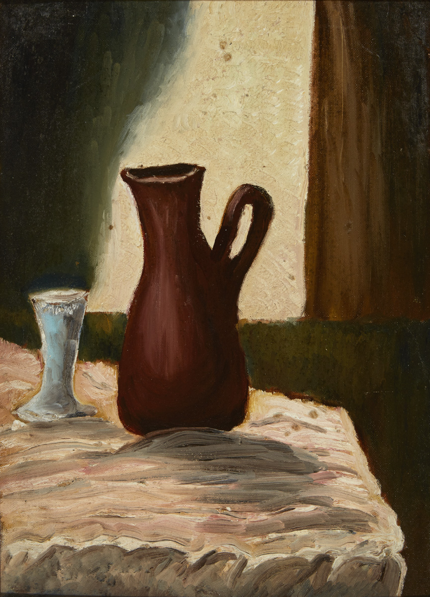 STILL LIFE WITH EARTHENWARE JUG by Christy Brown sold for �900 at Whyte's Auctions