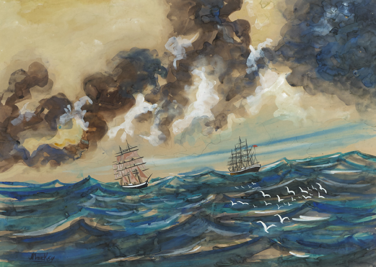 SHIPS AT SEA by Markey Robinson (1918-1999) at Whyte's Auctions