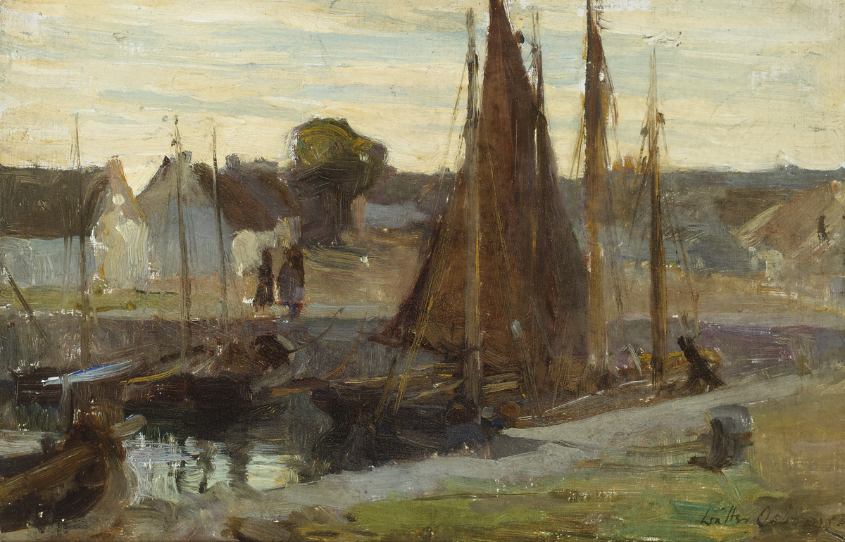 HARBOUR SCENE, c.1898 by Walter Frederick Osborne RHA ROI (1859-1903) at Whyte's Auctions