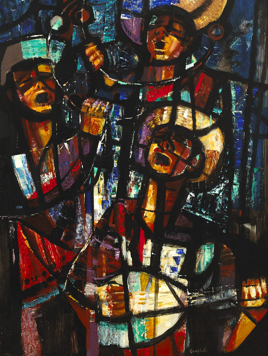 CAROL SINGERS, MLAGA by George Campbell sold for 5,800 at Whyte's Auctions