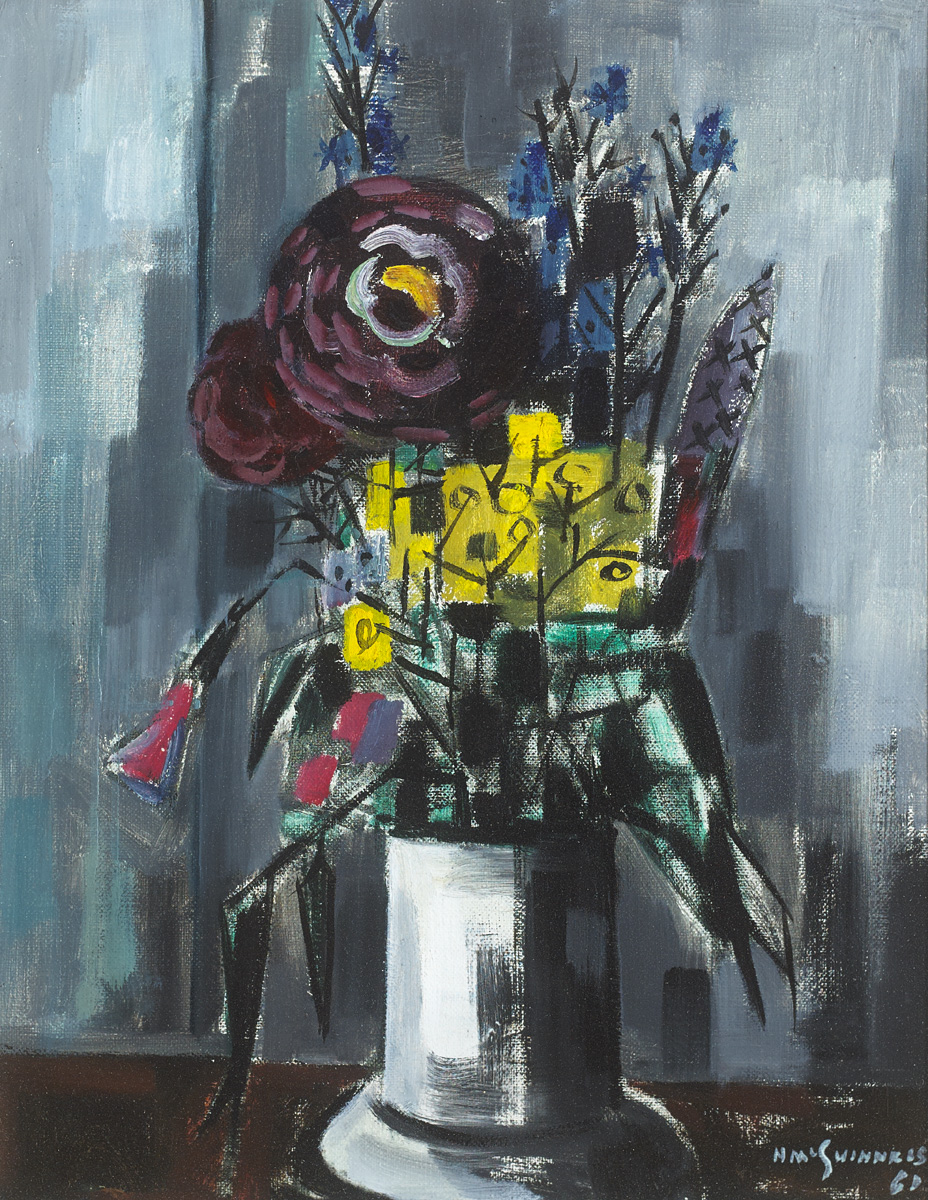 FLOWERS IN VASE, 1960 by Norah McGuinness HRHA (1901-1980) at Whyte's Auctions