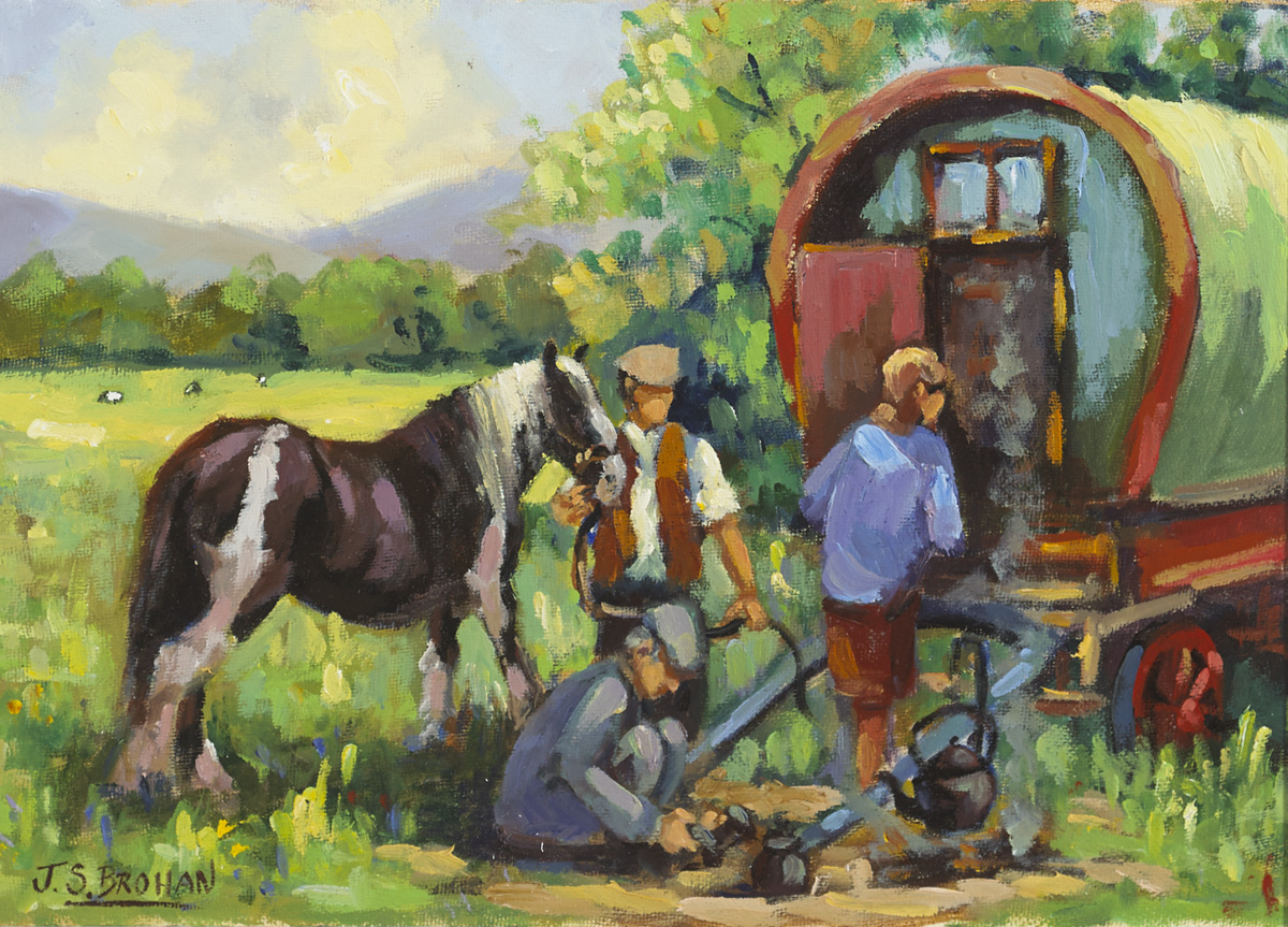THE CAMPSITE by James S. Brohan (b.1952) at Whyte's Auctions