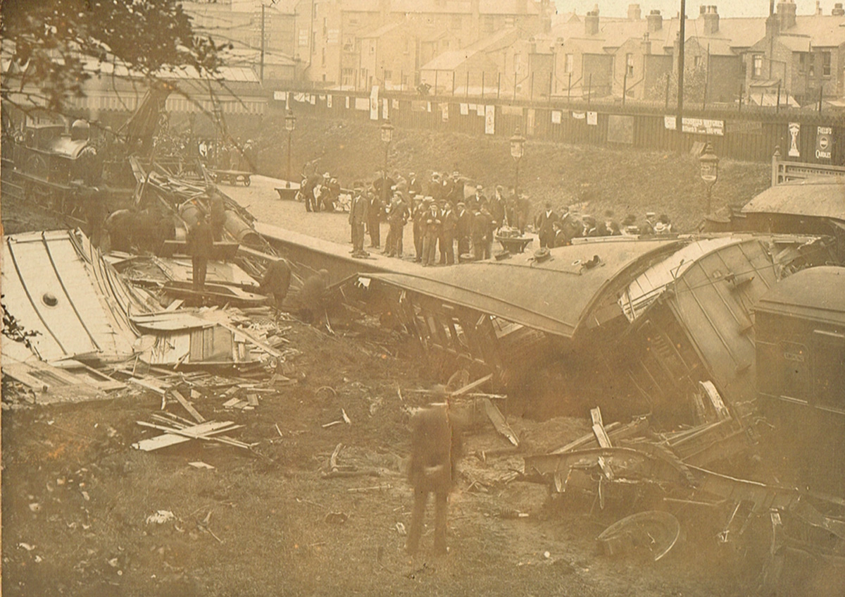 1903 Photograph of train crash at Waterloo Station on the Southport to Liverpool Line at Whyte's Auctions