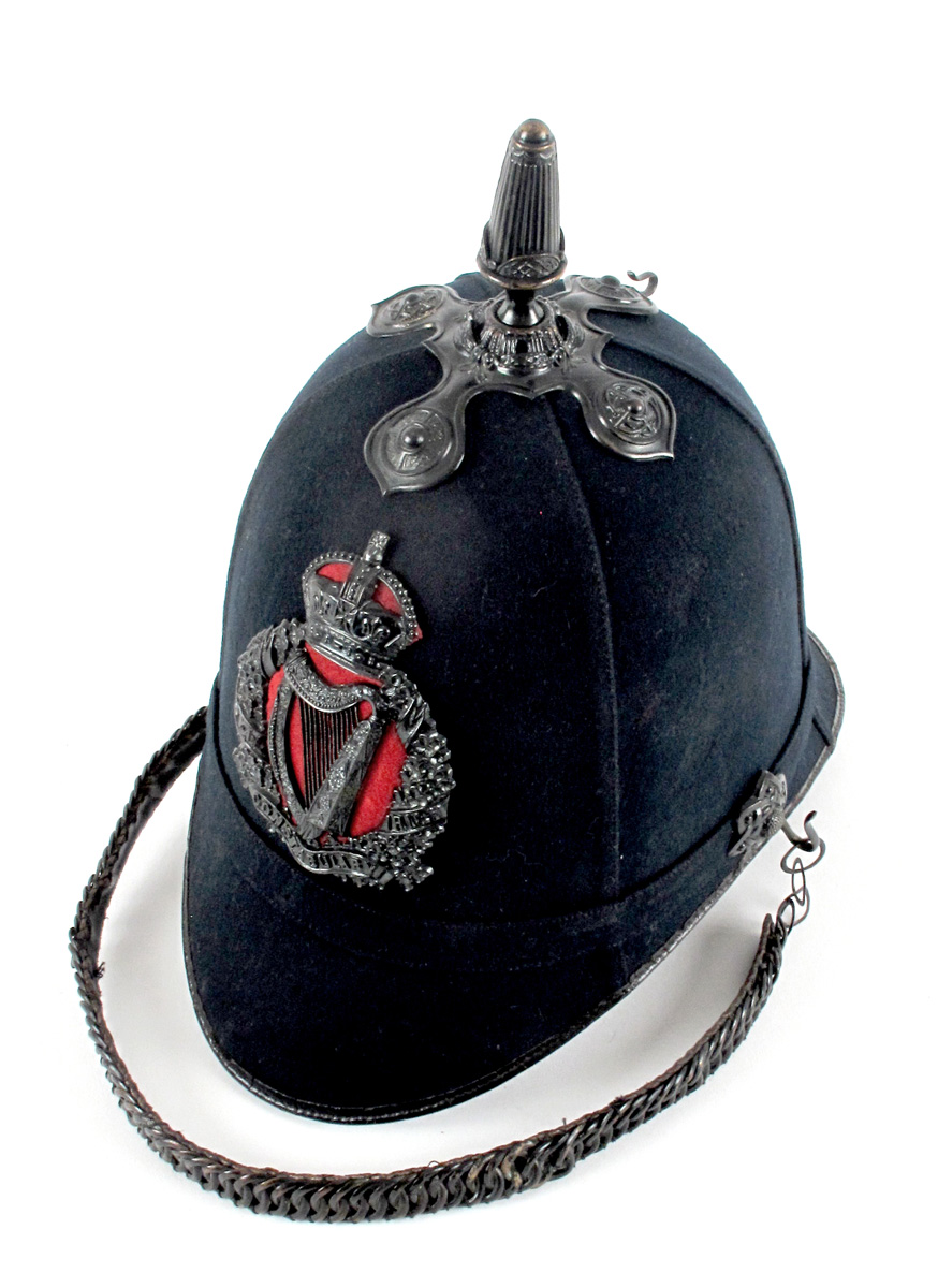 1901 - 1922 Royal Irish Constabulary cloth helmet. at Whyte's Auctions