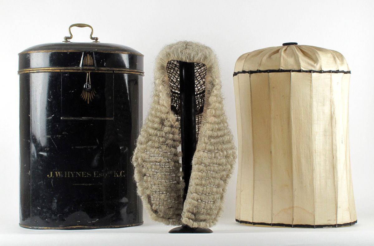 The judge's wig of Jack Hynes, Irish County Court judge and international cricketer. at Whyte's Auctions