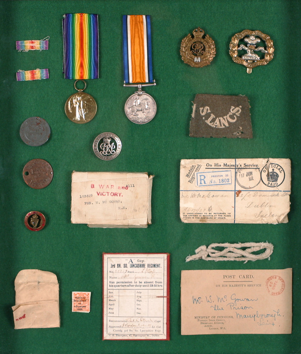 A collection medals, badges and ephemera relating to W. McGowan. at Whyte's Auctions