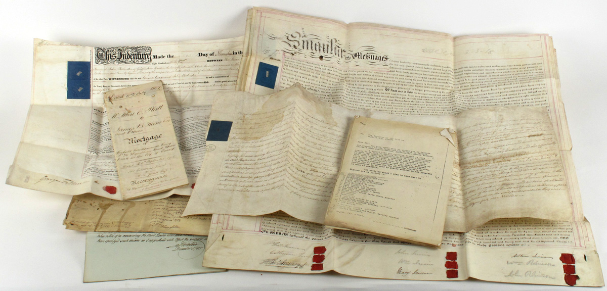 1763 - 1960 Legal documents at Whyte's Auctions