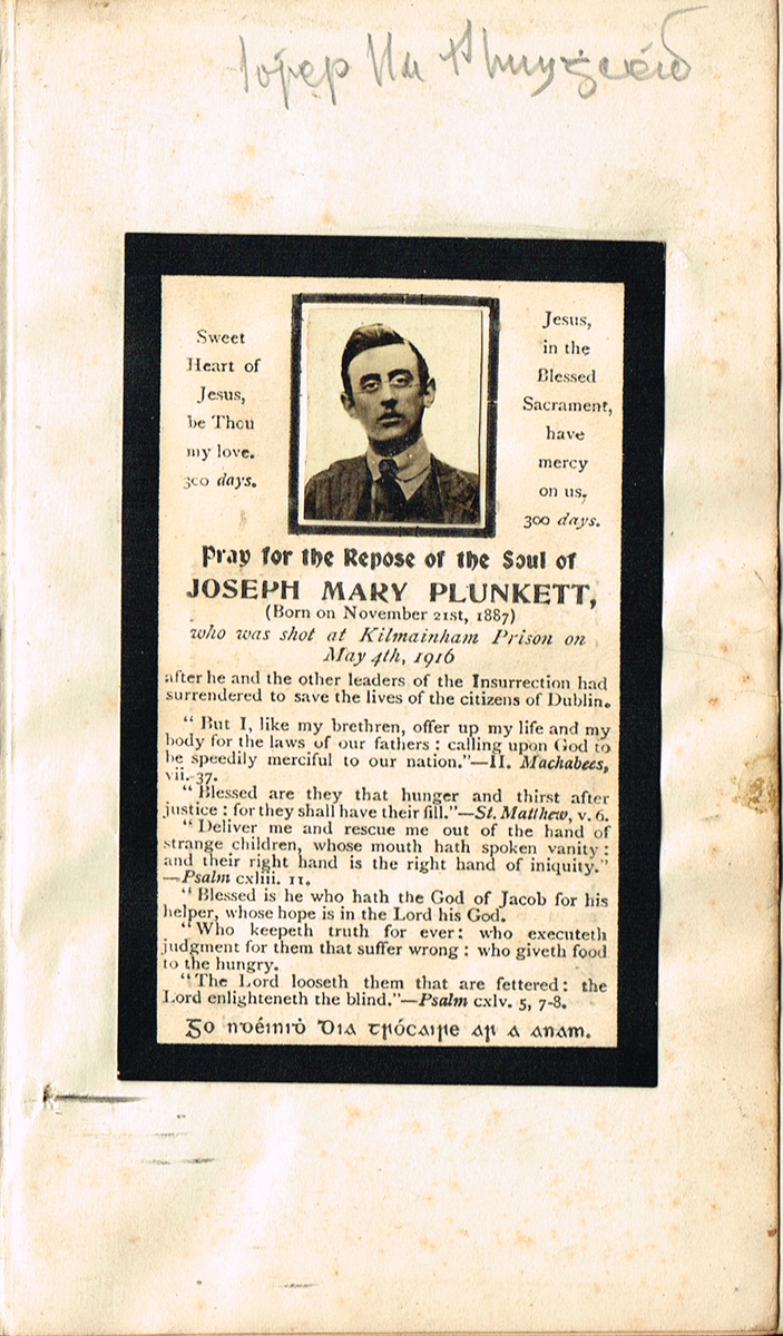 1906 Joseph Plunkett, his personal copy of The Ghosts of My Friends"" at Whyte's Auctions
