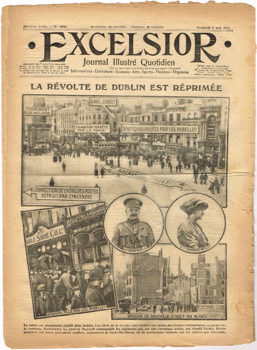 1916 (5 May) Dramatic illustrated report of the Rising in French periodical. at Whyte's Auctions