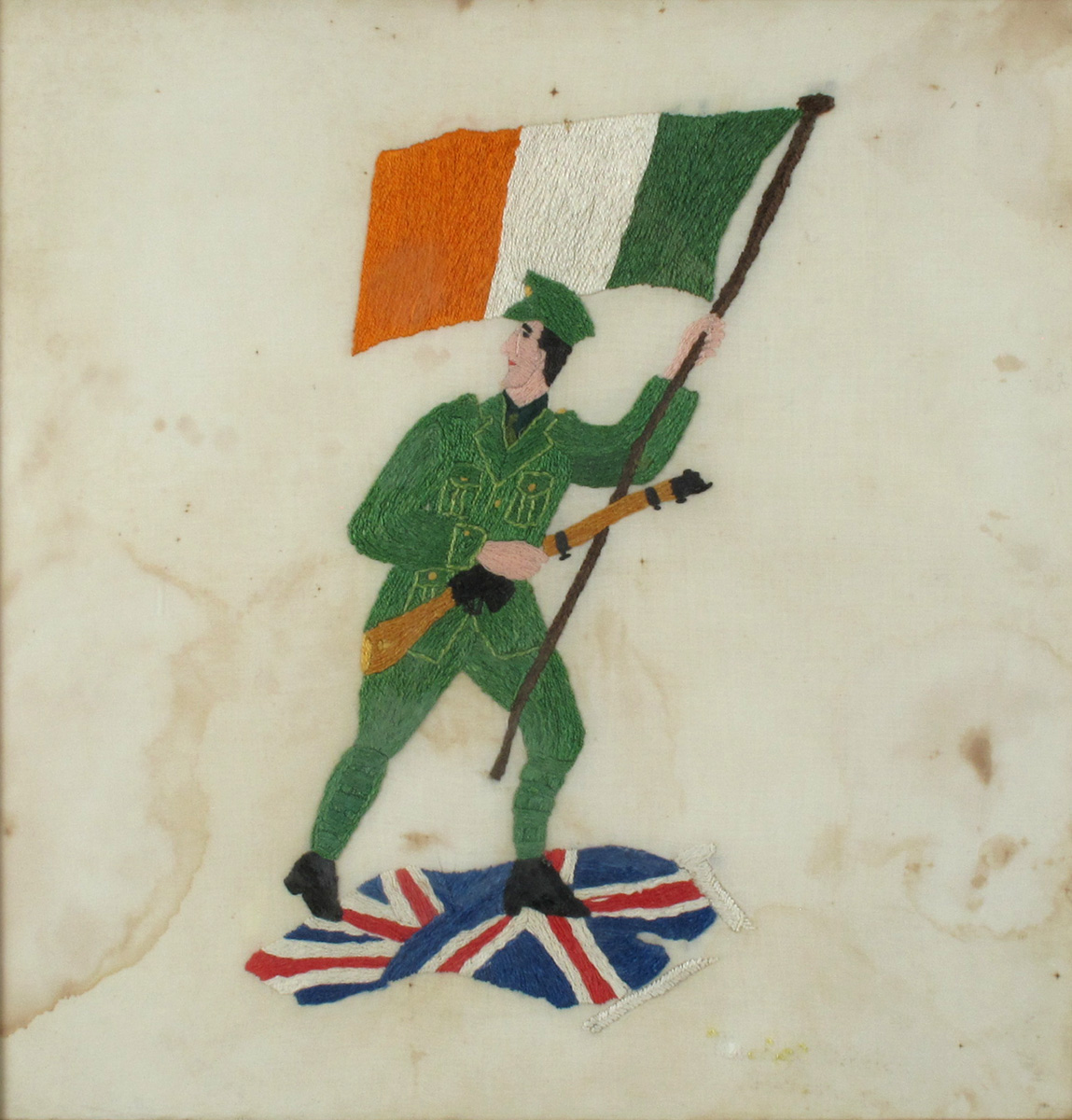 1916 Irish Volunteer, needlework panel at Whyte's Auctions