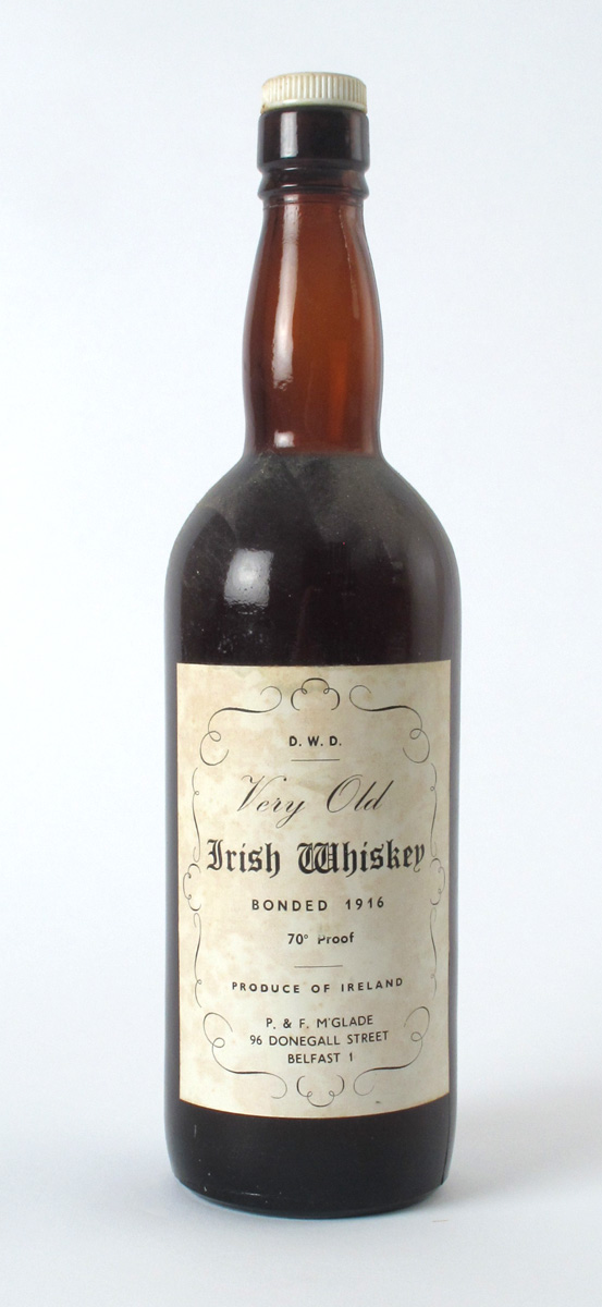 1916. A bottle of 100 year old whiskey by Dublin Whiskey Distillery. at Whyte's Auctions
