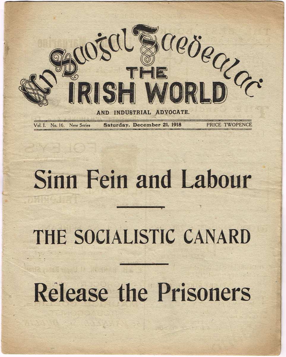 1918-1919 An Saogal Gaedhealac - The Irish World and Industrial Advocate at Whyte's Auctions