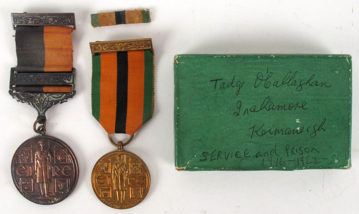 1919-21 War of Independence Service Medal, with combatant's bar, and 1971 Truce Anniversary Medal to West Cork Flying Column Volunteer at Whyte's Auctions