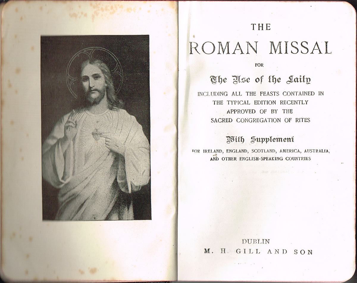 1920 Roman Missal, owned by George Irvine, Irish Volunteers. at Whyte's Auctions
