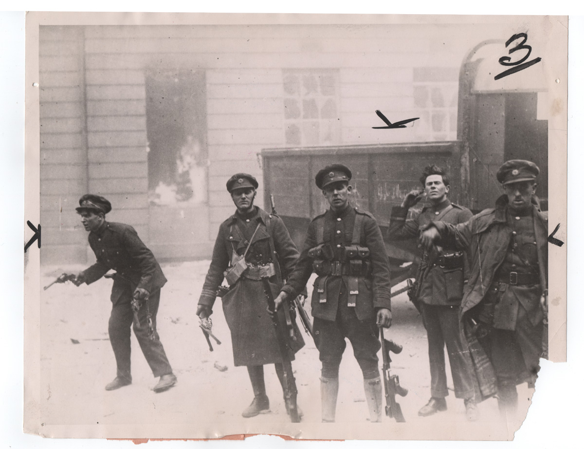 1922. Provisional Government Troops at the Battle of The Four Courts. Original press photograph. at Whyte's Auctions