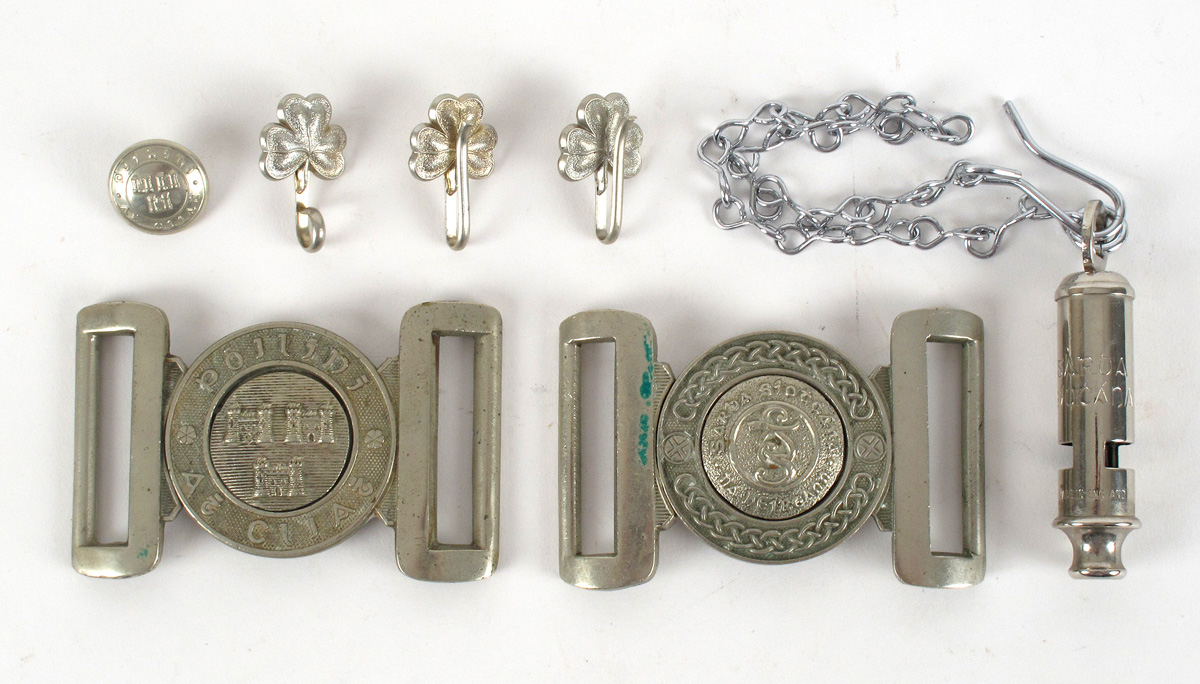1920s Poilini Ath Cliath and Garda Siothchana belt buckles at Whyte's Auctions