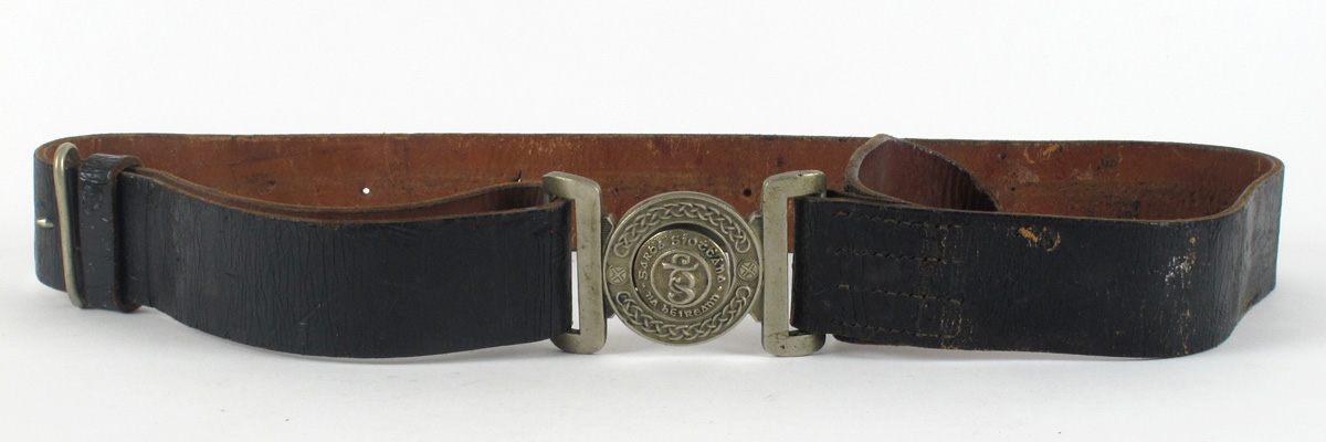 1920s Garda uniform belt and whistle at Whyte's Auctions