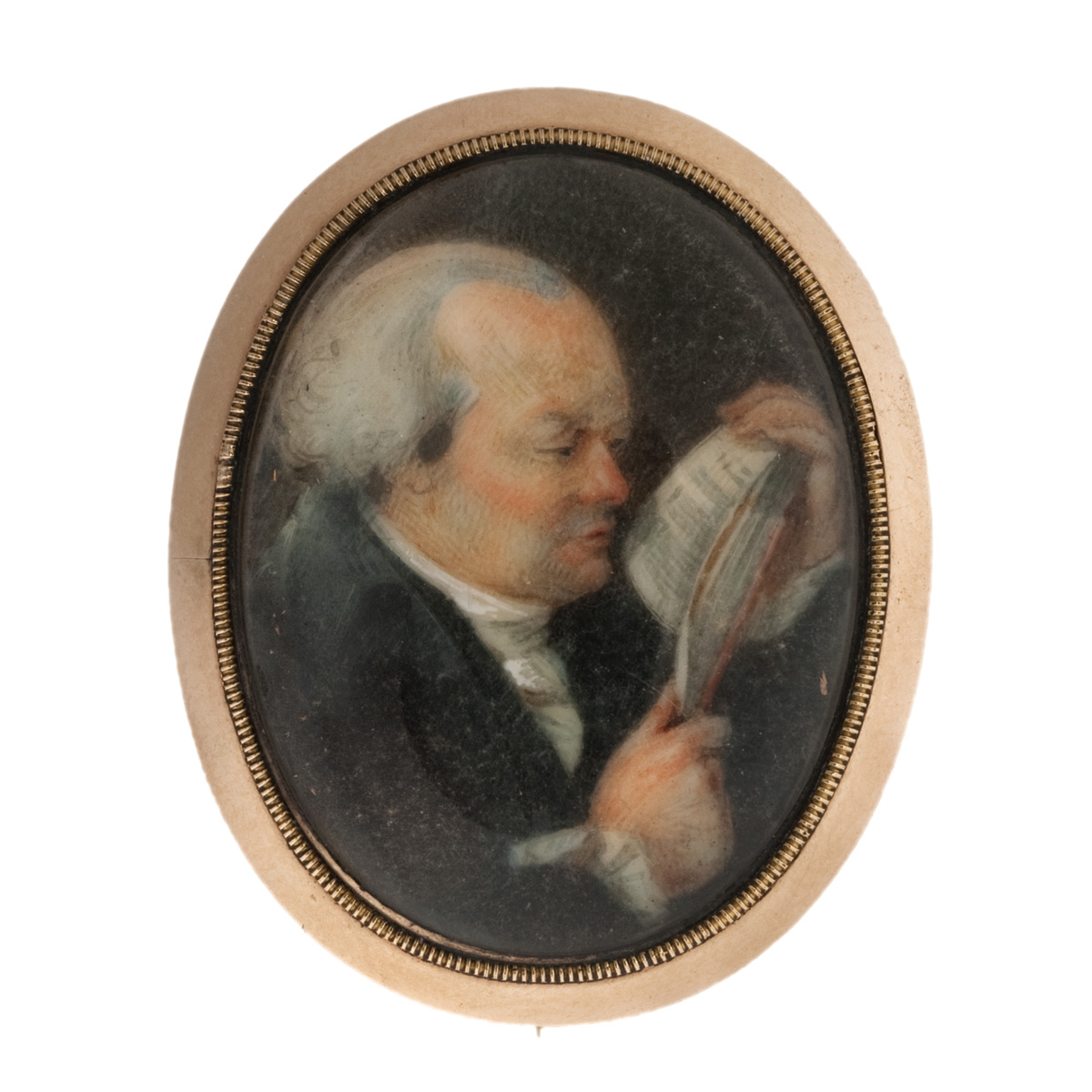 Thomas Braughall (1729-1803) miniature painting in oil by John Comerford. (1773-1832). at Whyte's Auctions