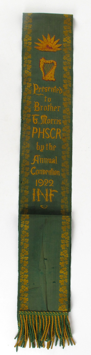 1922 National Foresters presentation sash at Whyte's Auctions