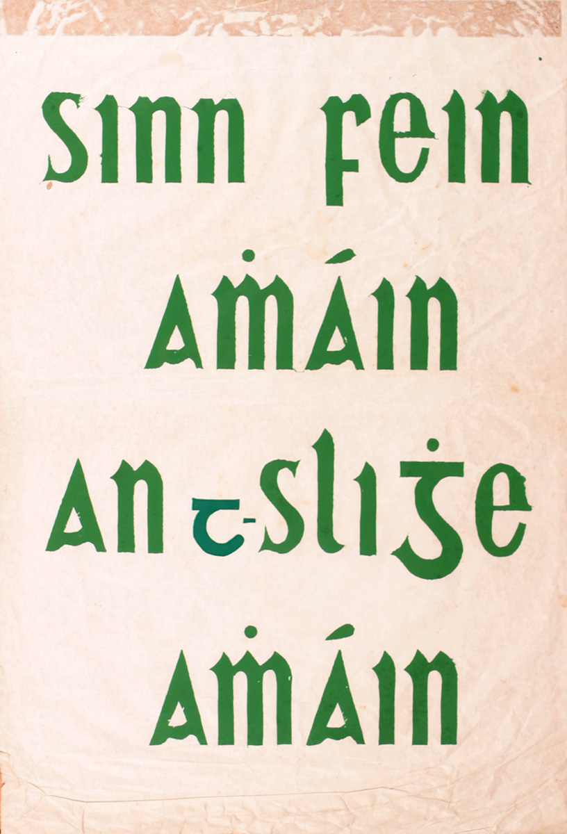 1930s Sinn Fein Amhain, political poster. at Whyte's Auctions