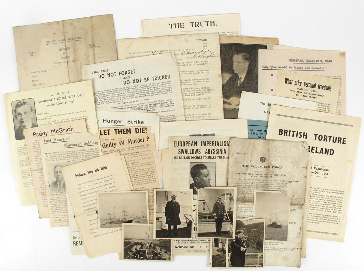1930s and 1940s Republican Leaflets at Whyte's Auctions