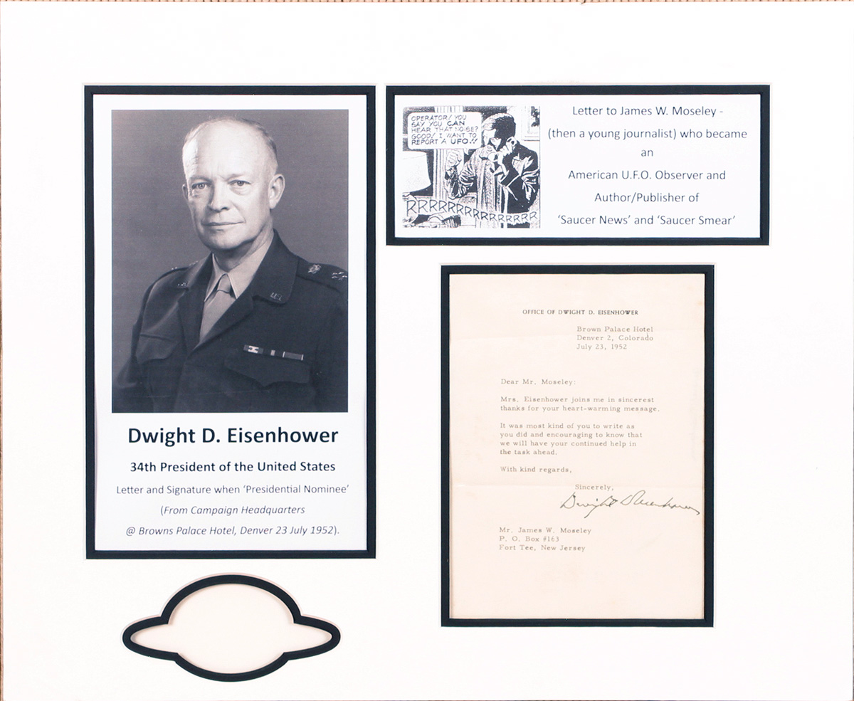 1952 (July 23) Letter from Dwight D. Eisenhower to James W. Moseley. at Whyte's Auctions