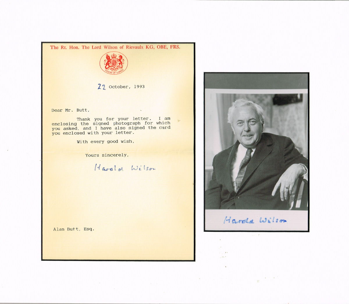 British Prime Ministers, signed photographs. at Whyte's Auctions