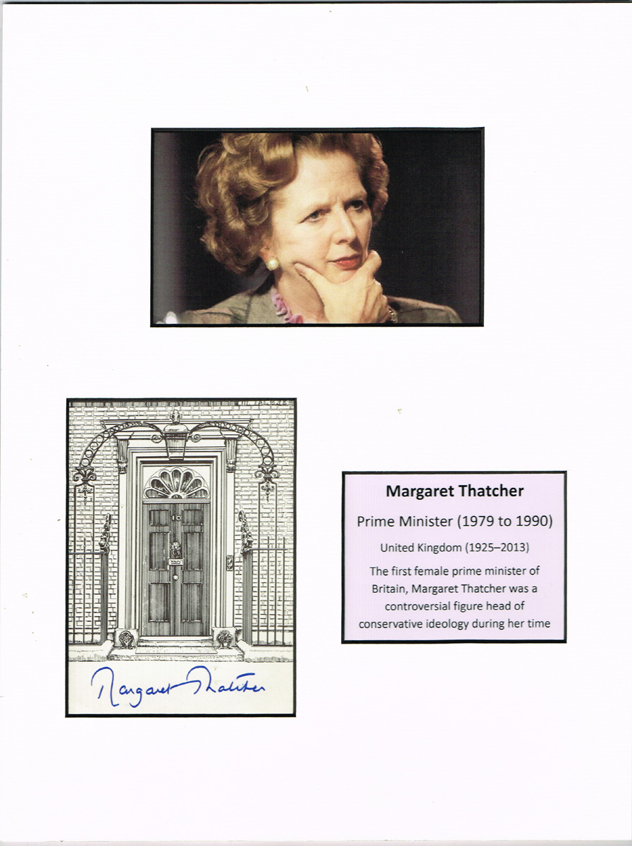 1980s Margaret Thatcher autograph signature. at Whyte's Auctions
