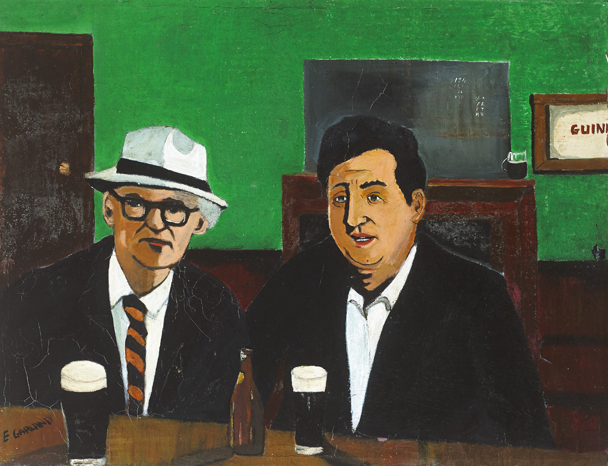Portrait of Patrick Kavanagh and Brendan Behan. at Whyte's Auctions