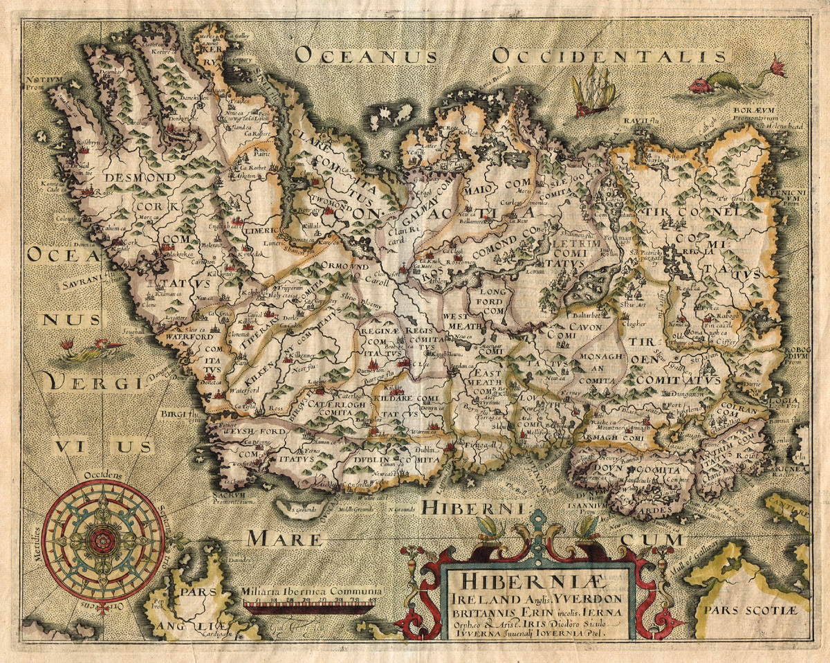 1607 Map by William Hole and Christopher Saxton, Hibernie, first edition. at Whyte's Auctions