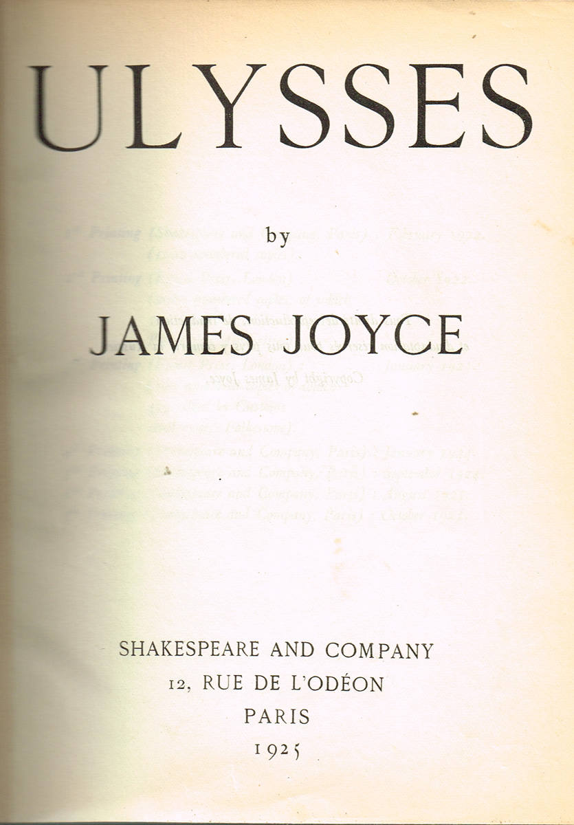 Joyce, James. Ulysses. at Whyte's Auctions