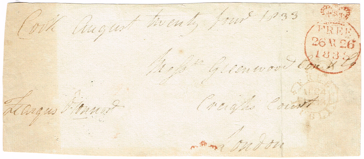 1848 (April) Chartist Movement letter describing military preparations in London for possible civil war"." at Whyte's Auctions