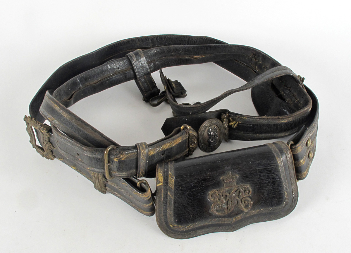 Victorian Officers Dress Belt and Pouch and Cross Belt at Whyte's Auctions