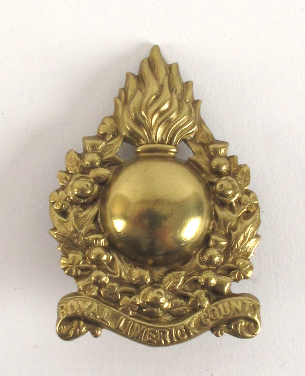 A pre-1881 Royal Limerick County Militia glengarry badge at Whyte's Auctions