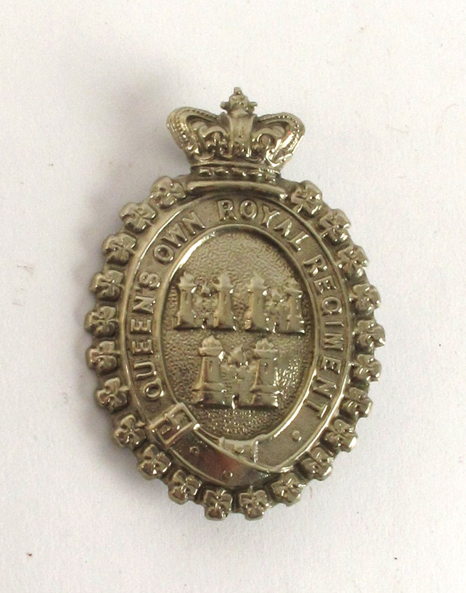 A pre-1881 Queen's Own Royal Regiment, Dublin City, glengarry badge at Whyte's Auctions