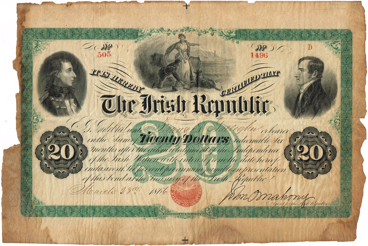 1866 (March 23) Twenty-Dollar Fenian Bond at Whyte's Auctions
