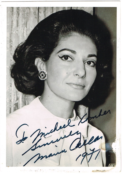 Maria Callas, signed photograph. at Whyte's Auctions