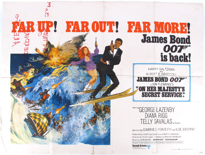 On Her Majesty's Secret Service, 1989 British Quad poster. at Whyte's Auctions
