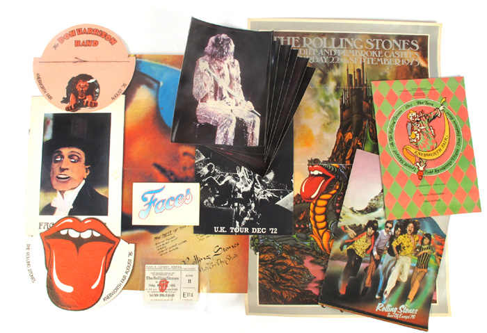 1970s Rock collection, Rolling Stones and The Faces. at Whyte's Auctions