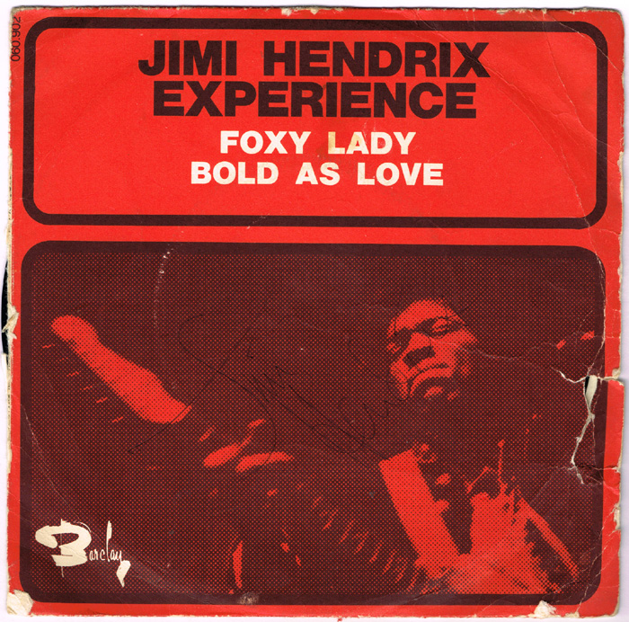 Jimi Hendrix Experience, Foxy Lady, signed single. at Whyte's Auctions