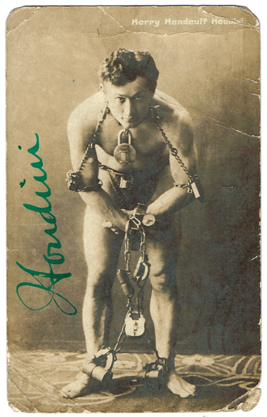 Harry Houdini (1874-1926), magician and escapologist, autograph signature. at Whyte's Auctions