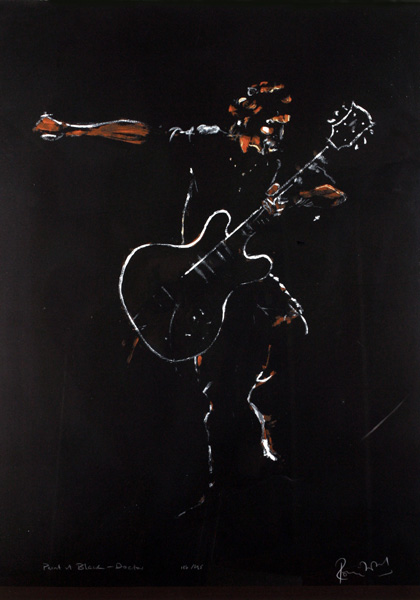 Rolling Stones 'Paint It Black - Doctor', Portrait of Keith Richards by Ronnie Wood. at Whyte's Auctions