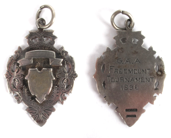 1896 GAA Freemount Tournament medal. at Whyte's Auctions