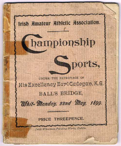 GAA, Athletics & Cycling, 1899 & 1904 programmes. at Whyte's Auctions