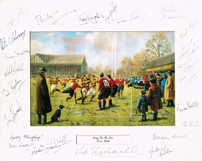 Rugby, Print signed by Irish international rugby players. at Whyte's Auctions